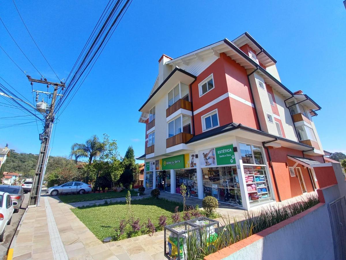 Gramado - Apartamento Aconchegante Com Lareira E Churrasqueira 外观 照片