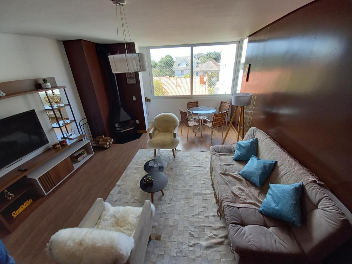 Gramado - Apartamento Aconchegante Com Lareira E Churrasqueira 外观 照片